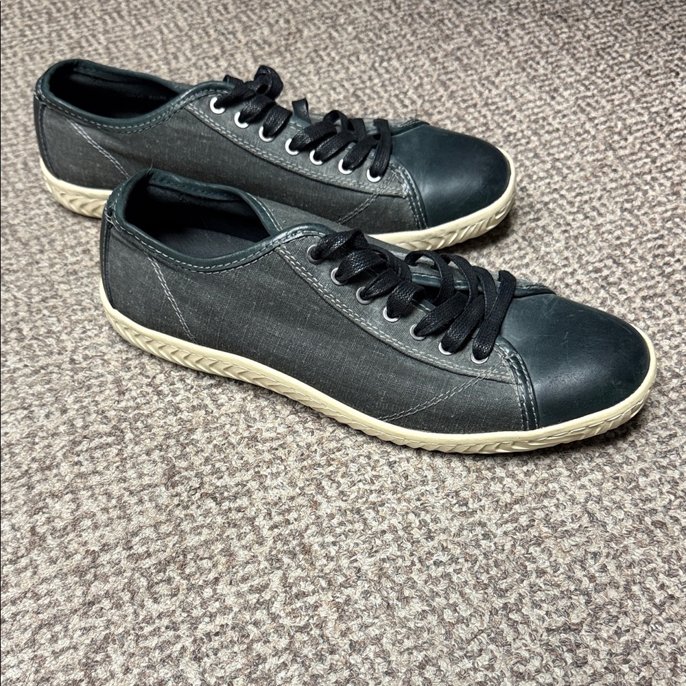 John Varvatos Black and Gray Sneakers